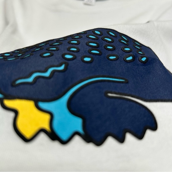 Locoste Men’s Sports Tshirt 3D Croc Graphic Print Size XL based on measurements - Picture 7 of 9